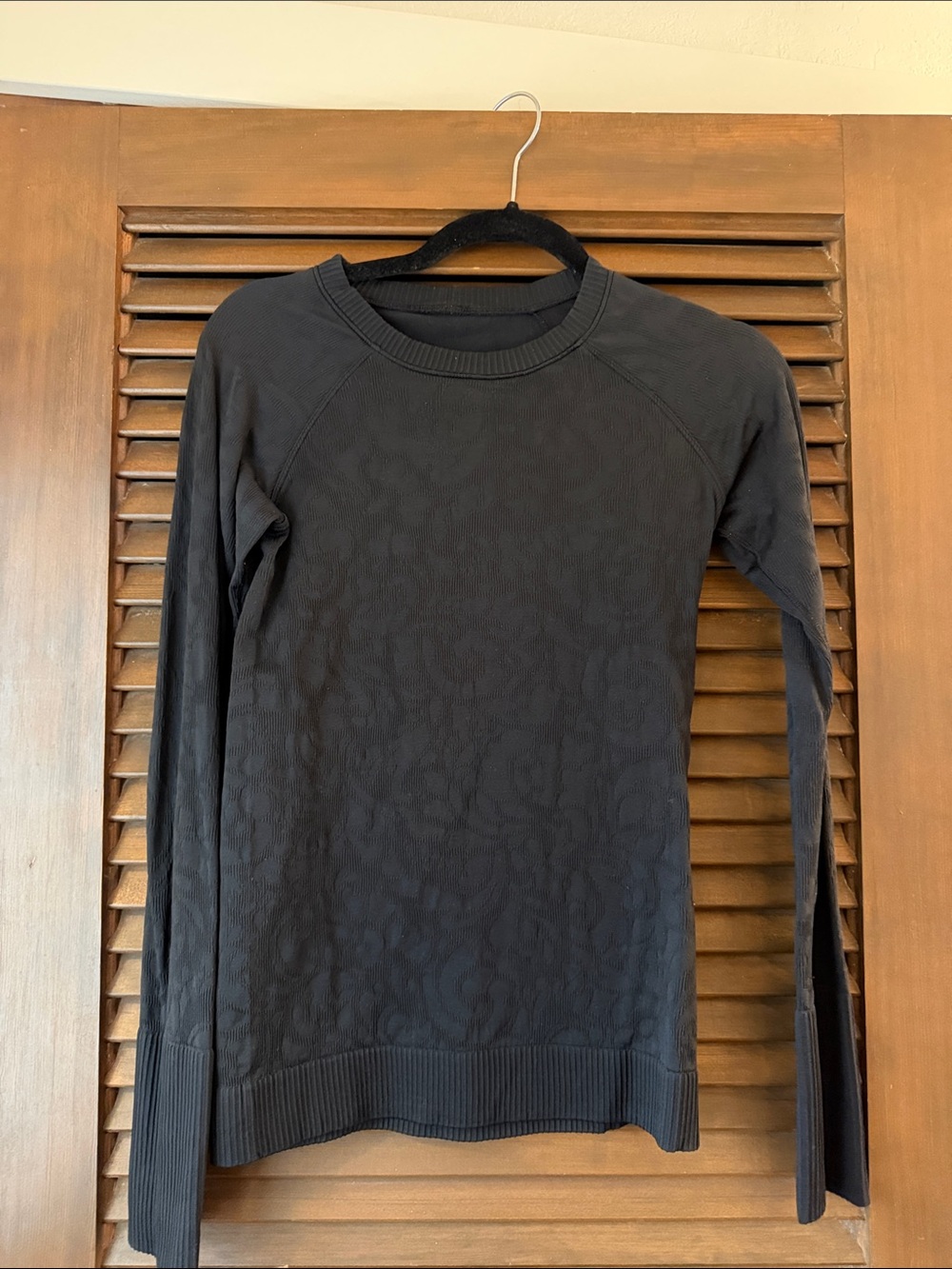lululemon athletica Black Crewneck Long-Sleeve Top